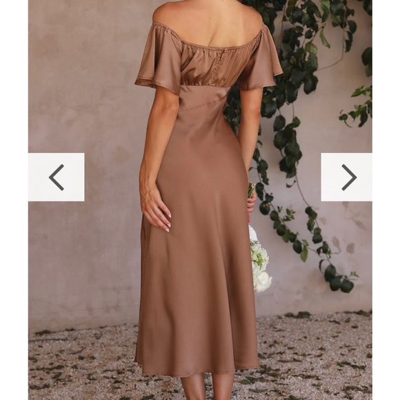 Louisa Midi Dress - Chocolate - Picture 2 of 3